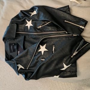 Star Vegan Leather Jacket